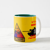 1/77th Rüstungs-schwarze Panther-Stahltiger-Tasse Zweifarbige Tasse (VorderseiteRechts)
