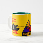 1/77th Rüstungs-schwarze Panther-Stahltiger-Tasse Zweifarbige Tasse (Vorderseite Links)