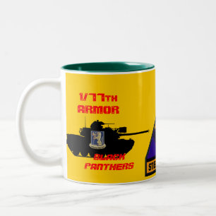 1/77th Rüstungs-schwarze Panther-Stahltiger-Tasse Zweifarbige Tasse
