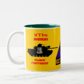 1/77th Rüstungs-schwarze Panther-Stahltiger-Tasse Zweifarbige Tasse (Links)
