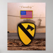 1. 7. Cavalry Air Cav Vetereans Vets Patch Poster (Vorne)