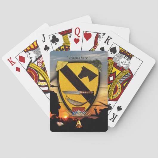 1. 7. Kavallerie Höhle LRP vietnam Veteranen Spielkarten (Rückseite)