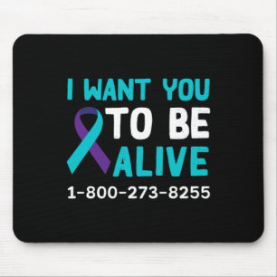 1 800 273 8255 - Tag der Suizidprävention - Suizid Mousepad