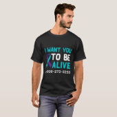 1 800 273 8255 - Tag der Suizidprävention - Suizid T-Shirt (Vorne ganz)
