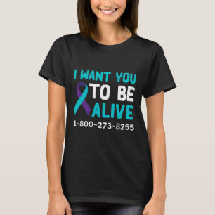 1 800 273 8255 - Tag der Suizidprävention - Suizid T-Shirt