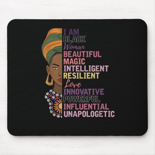 1 afrikanische Frauen Geschenk Ich bin eine schwar Mousepad (Vorne)