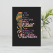 1 afrikanische Frauen Geschenk Ich bin eine schwar Save The Date (Stehend Vorderseite)