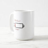 1% Akkulaufzeit gerade noch okay Kaffeetasse (Vorderseite Links)