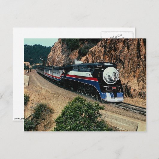 1 American Freedom Train (SP) 4449, Cape Horn, CA Postkarte (Vorne/Hinten)