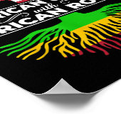 1 American Grown African Roots US Flag Black Hist Poster (Ecke)
