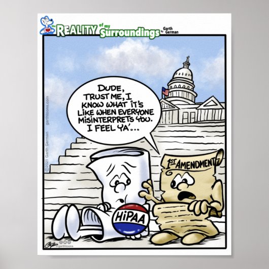 1. Änderung des HIPAA Missverständliches Poster (Vorne)