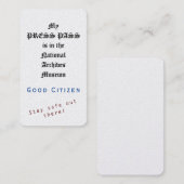 1. Änderung - Pressepass - Bleibe sicher! Visitenkarte (Vorne/Hinten)