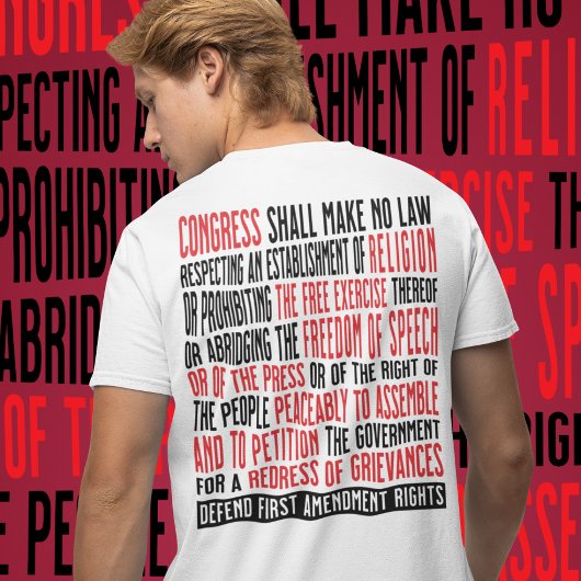 1. Änderung: Redefreiheit und Friedlicher Protest T-Shirt