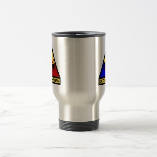 1. ANZEIGE alter Ironsides-Flecken Reisebecher (Mittel)