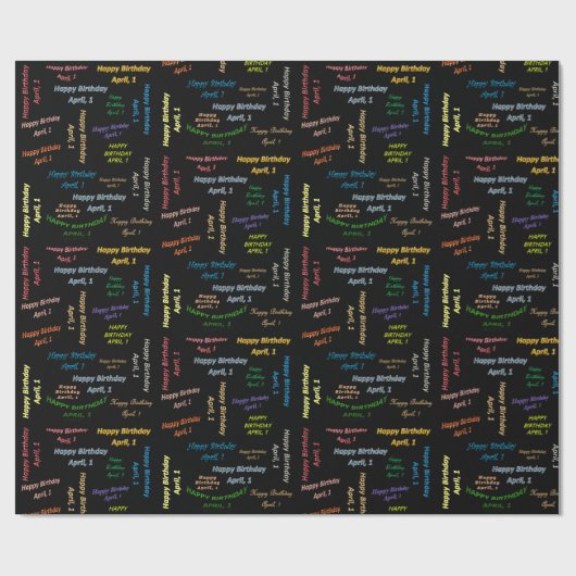 1. April Geschenkpapier (Flach)