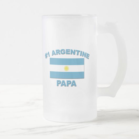 #1 Argentinien Papa Mattglas Bierglas (Rechts)
