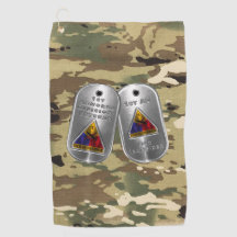 1. Armored Division Golf Towel
