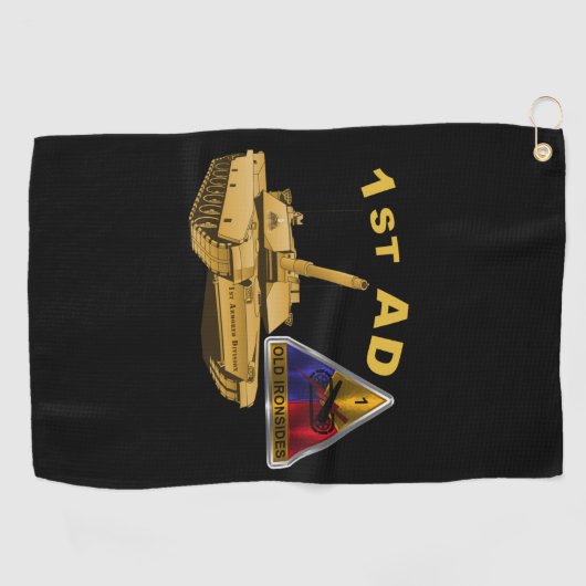 1. Armored Division Golf Towel Golfhandtuch (Horizontal)