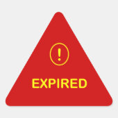 1 - Arzneimittelwarnung ~ ABGELAUFEN. Dreieckiger Aufkleber (Vorderseite)