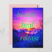 1 Atmen Sie den rosa Sonnenuntergang ab Postkarte (Vorne/Hinten)