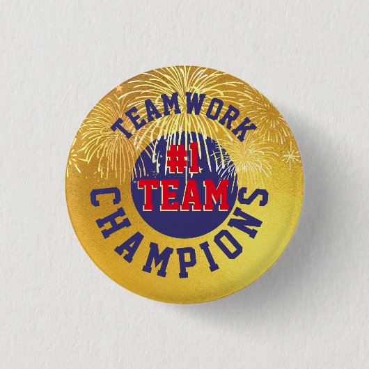 #1 Auszeichnung für Teamwork Mitarbeiter Button (Vorderseite)