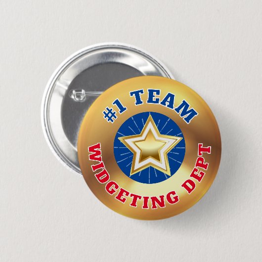 #1 Auszeichnung für Teamwork Mitarbeiter Button (Vorne & Hinten)