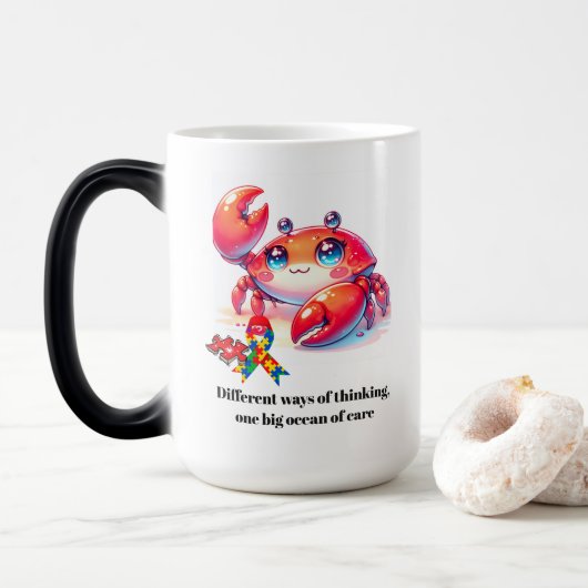 #1 Autismus-Bewusstsein Verwandlungstasse (Mit Donut)