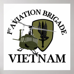 1. AVN BDE Vietnam Vet Huey Poster