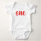 1. Baby-Bodysuitrot des Geburtstags-einer
