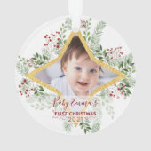 1. Baby Chrismas Gold und Rot Ornament (Rückseite)