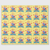 1. BABY Geburtstags-festliche bunte Ballone V10IZ1 Geschenkpapier (Flach)