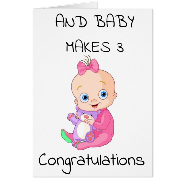 **1. BABY-GLÜCKWÜNSCHE** & **BABY GIRL** MACHT DRE (Vorne)