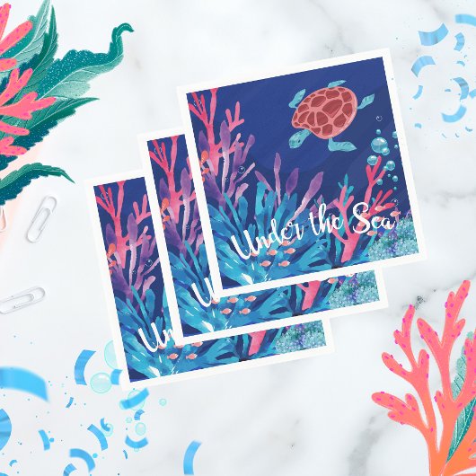 1. Baby zum Geburtstag unter dem Meer Serviette