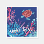 1. Baby zum Geburtstag unter dem Meer Serviette (Vorderseite)