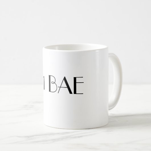 #1 BAE ZAHL EINE BAE Pariser Kaffeetasse (VorderseiteRechts)
