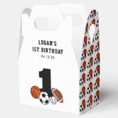 1 Ball Sports Theme Boy's 1. Geburtstag Geschenkschachtel (Geöffnet)