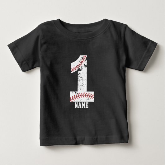 1. Baseball Geburtstag t Shirt Baseball Party Shir (Vorderseite)