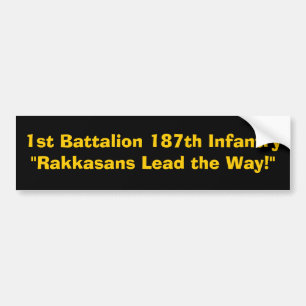 1. Bataillon-187. Infanterie " Rakkasans Führung Autoaufkleber