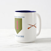 1. BATAILLON-18. INFANTERIE-1. INFANTERIE-TASSE ZWEIFARBIGE TASSE (VorderseiteRechts)