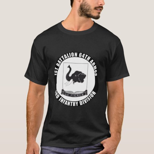 1. Bataillon 64. Rüstung 3. Infanterieabteilung T-Shirt (Vorderseite)