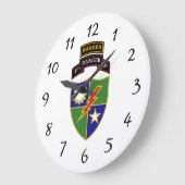 1. Bataillon - 75. Förster w/Tab - Wanduhr (Winkel)