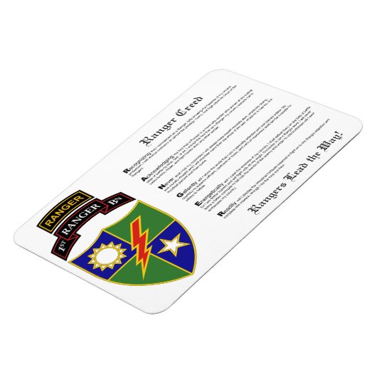 1. Bataillon - 75. Ranger mit Tab Magnet 4x6 (Linke Seite)