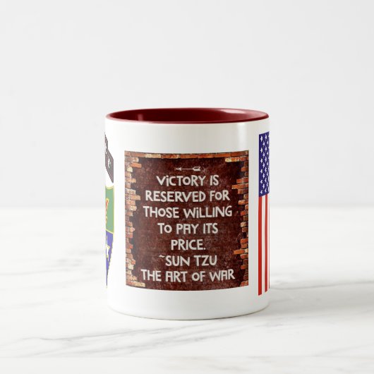 1. Bataillon - 75. Ranger Regiment - Siegeszug Tas Zweifarbige Tasse (Mittel)