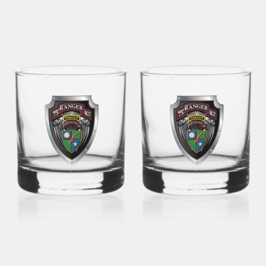 1. Bataillon des 75. Ranger-Regiments Whiskyglas (Vorderseite)