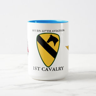 1. BATTALION 227. LUFTVERKEHR 1. KAVALRY ZWEIFARBIGE TASSE