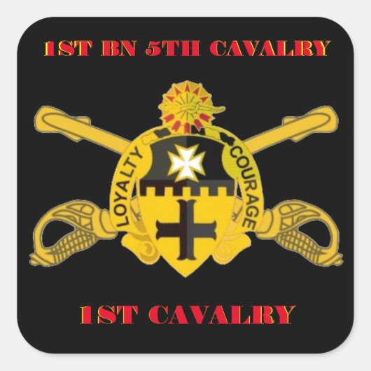 1. BATTALION 5. CAVALRY 1. CAVALRY STICKERS (Vorderseite)