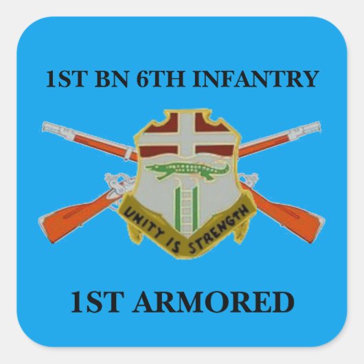 1. BATTALION 6. INFANTRIE 1. ARMORED STICKERS (Vorderseite)