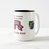1. BATTALION (RANGER) 75. INFANTRIE-TASSE ZWEIFARBIGE TASSE (VorderseiteRechts)