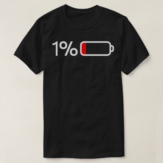 1 Batterie - 1 Batterie - Niedriger Energieverbrau T-Shirt (Design vorne)