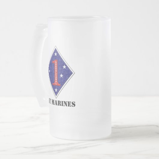 1. Behälter-Bataillon - 1. Mattglas Bierglas (Vorderseite Links)